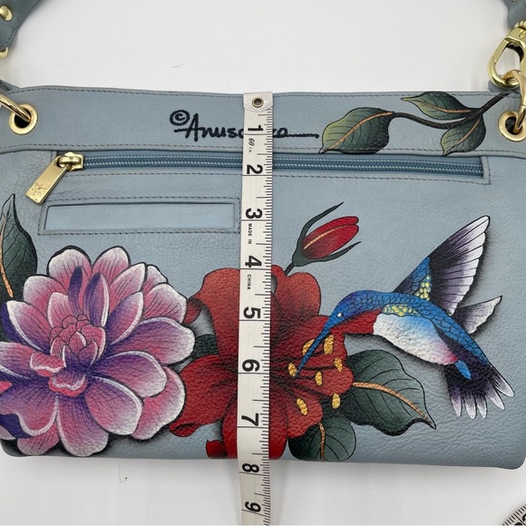 Anuschka “Garden Jewels” Hand Painted Shoulder Bag Medium Handbag Purse New - Picture 11 of 16